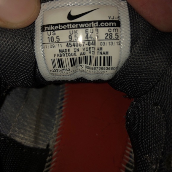 Nike Air + Moto 9 Mens Running Shoes Sneakers Silver Black Blue Size US 10.5 - Picture 6 of 10